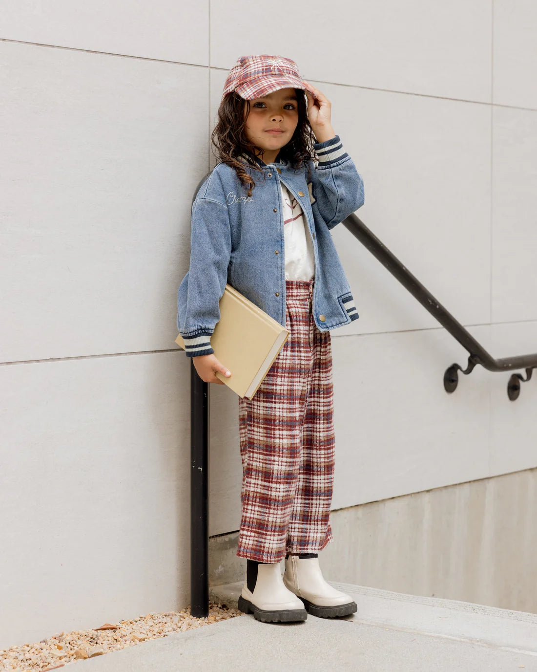 Brooklyn Trouser | Burgundy Plaid | Rylee & Cru
