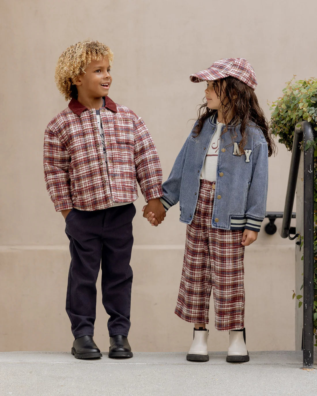 Brooklyn Trouser | Burgundy Plaid | Rylee & Cru