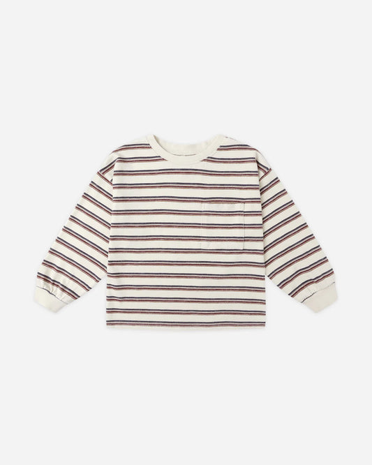 Relaxed Long Sleeve Tee | Vintage Stripe | Rylee & Cru