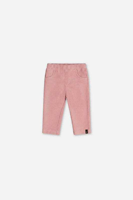 Baby Stretch Velour Treggings | Pale Dusty Pink | Deux Par Deux