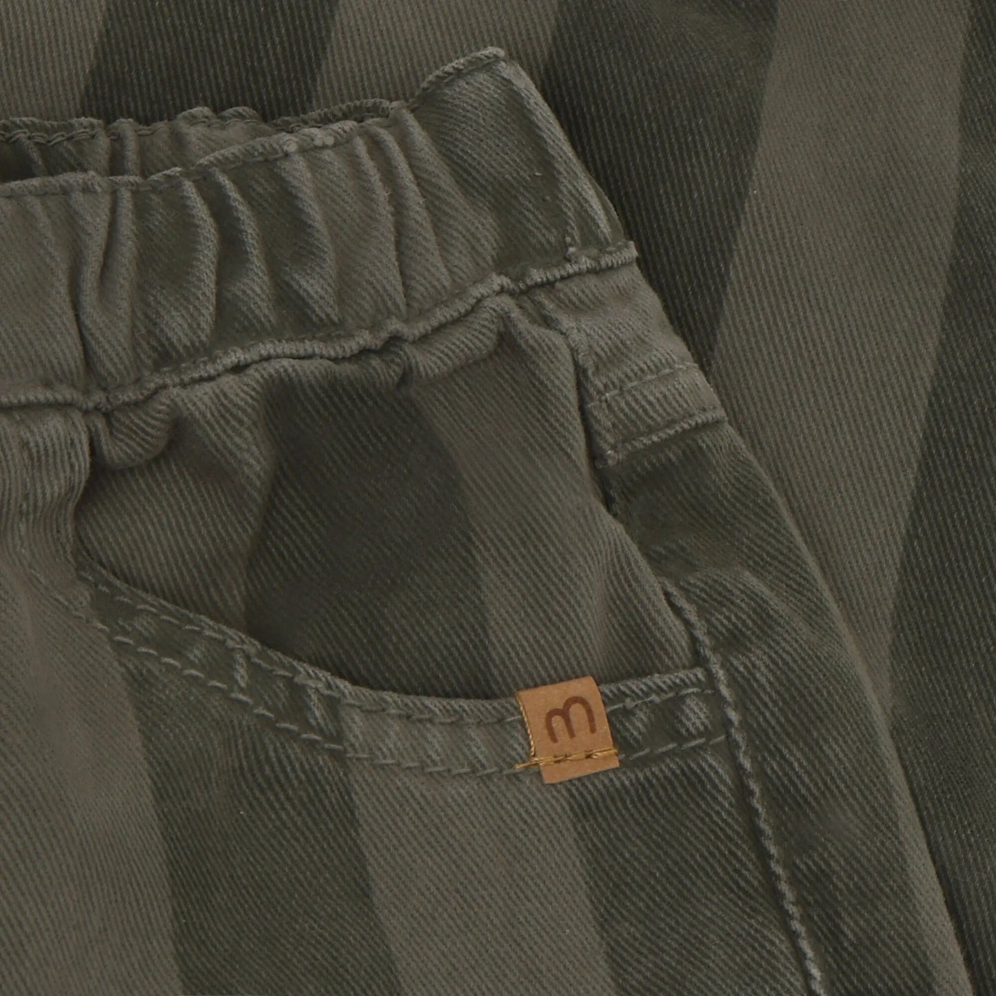 Twill Pants | Green Stripe | Minymo