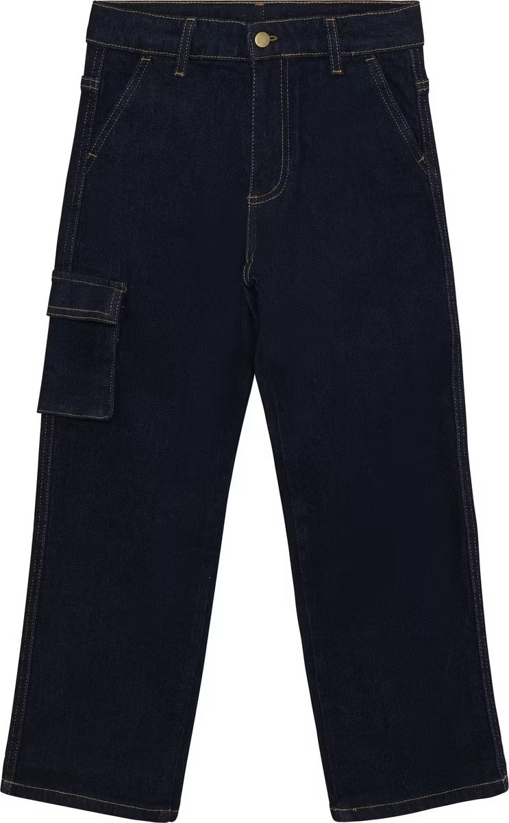 Boys Outdoor Wide Jeans | Dark Denim | Minymo