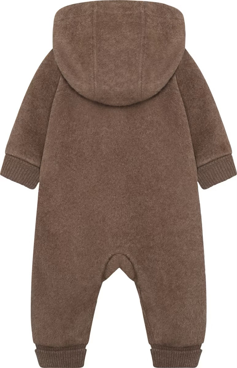 Baby Bear Fleece Jumpsuit | Brown | Minymo