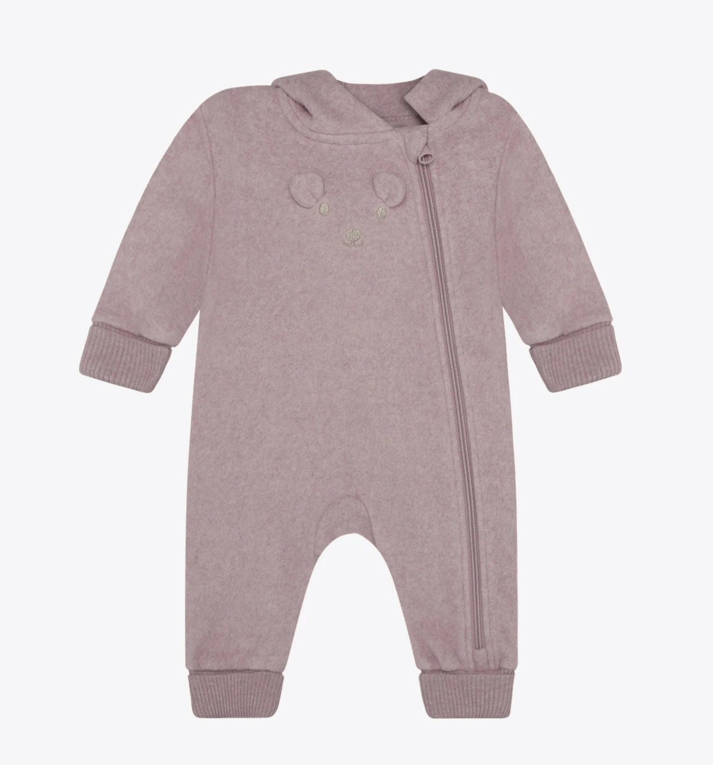 Baby Bear Fleece Jumpsuit | Pink | Minymo