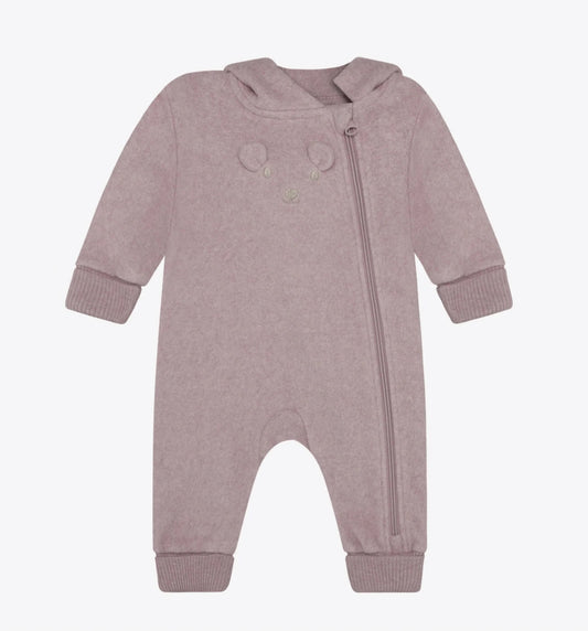 Baby Bear Fleece Jumpsuit | Pink | Minymo