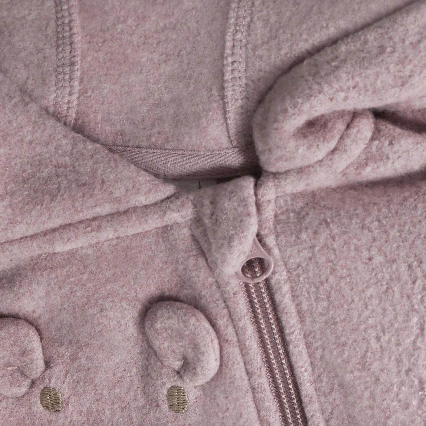 Baby Bear Fleece Jumpsuit | Pink | Minymo