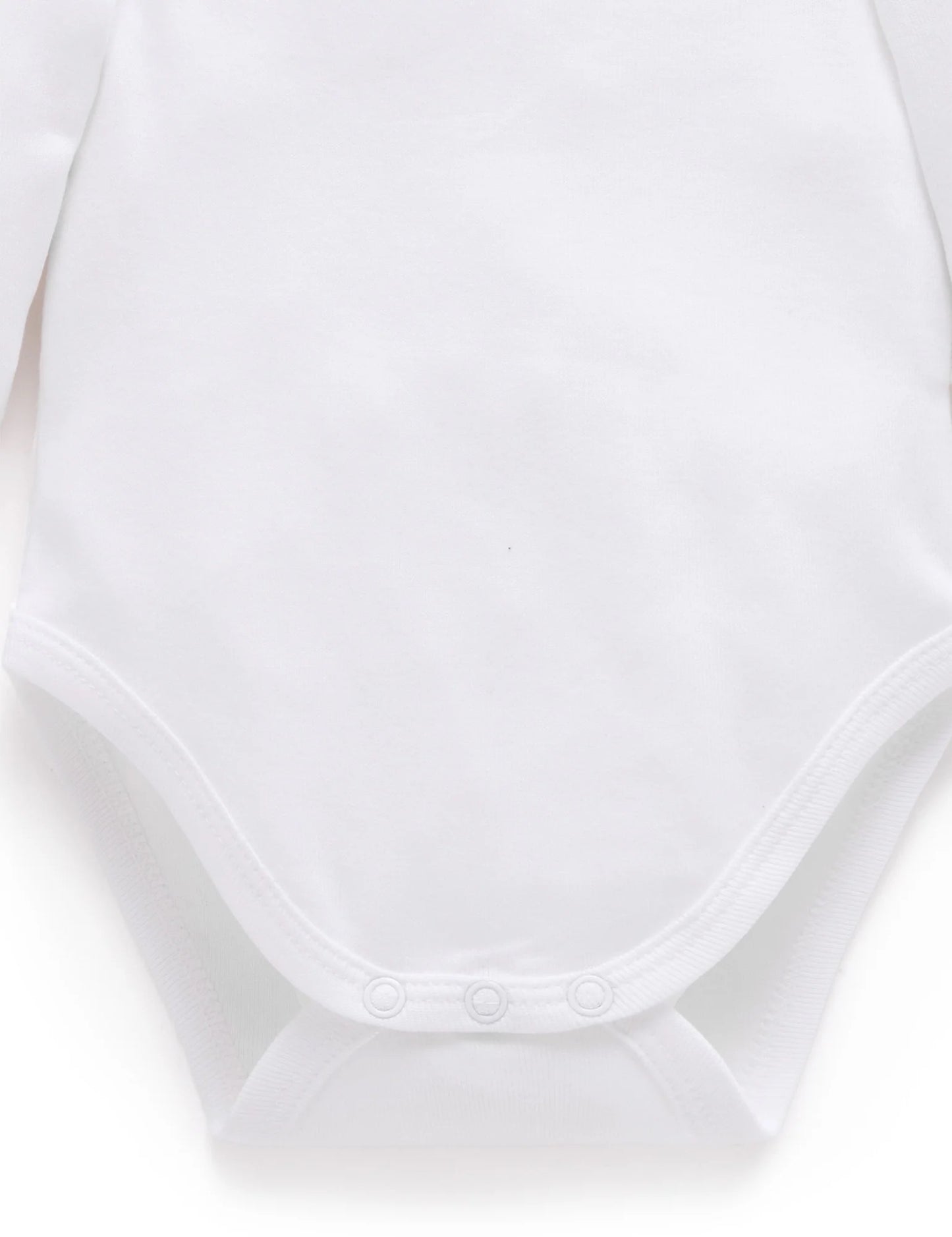 Easy Neck Long Sleeve Bodysuit (2-Pack) | White | Purebaby