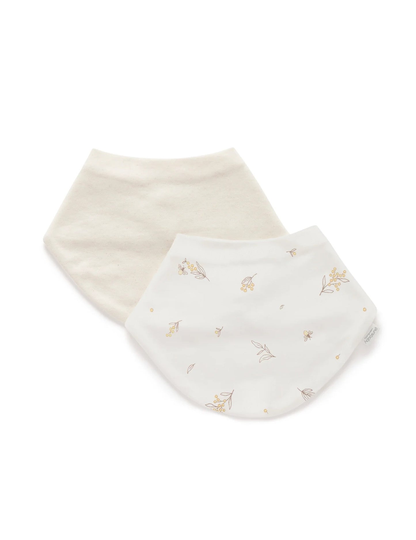 Wattle Bee Dribble Bibs (2-Pack) | Purebaby