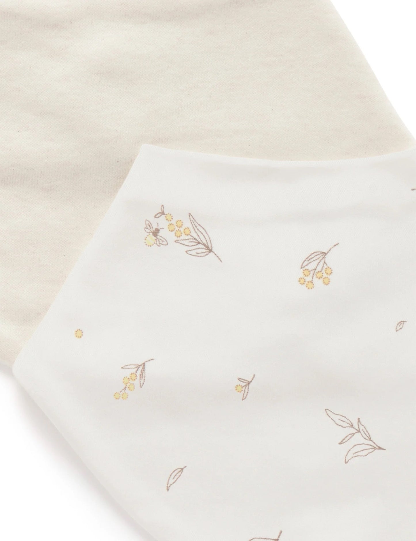 Wattle Bee Dribble Bibs (2-Pack) | Purebaby