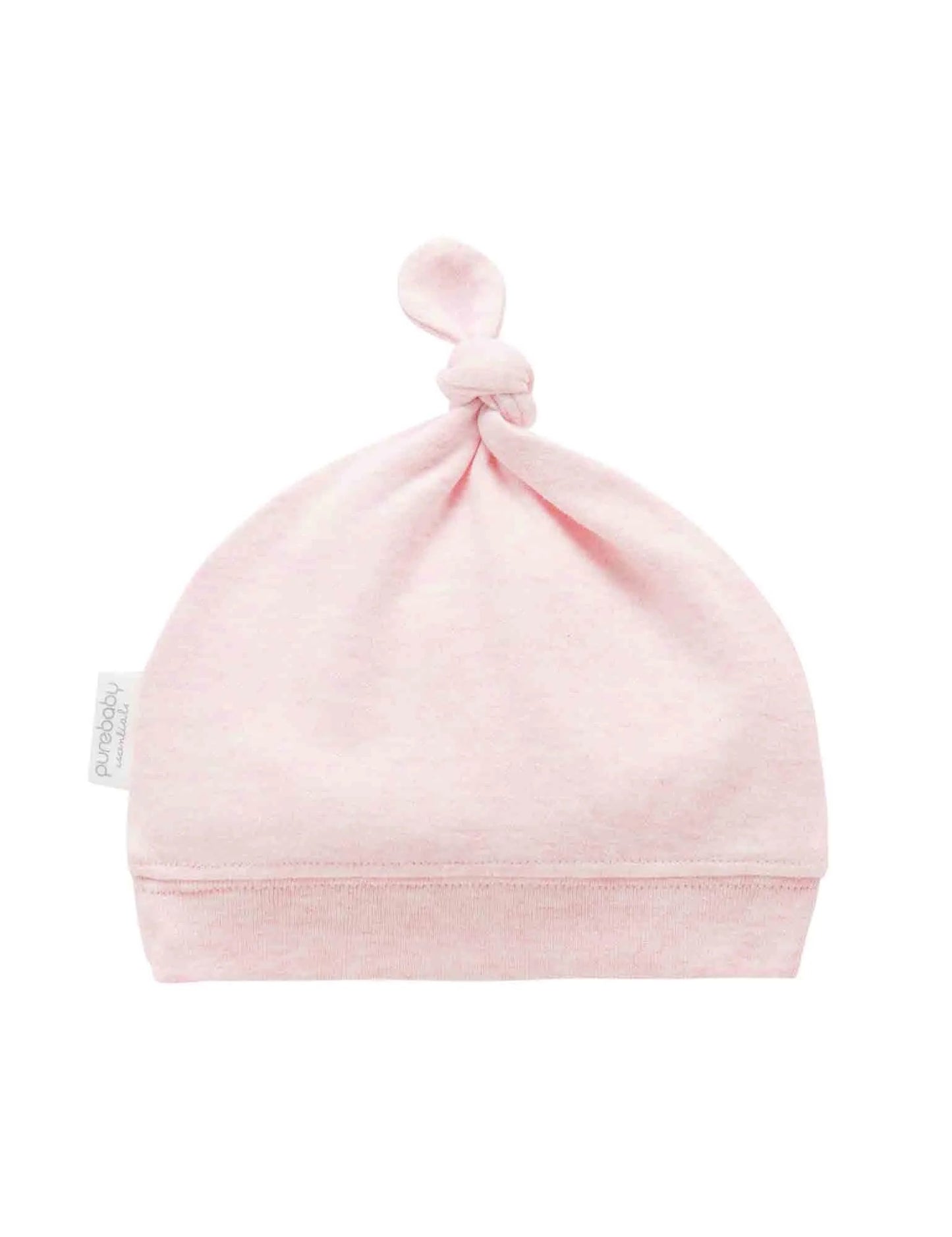 Knotted Baby Hat | Pink | Purebaby