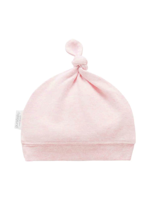 Knotted Baby Hat | Pink | Purebaby