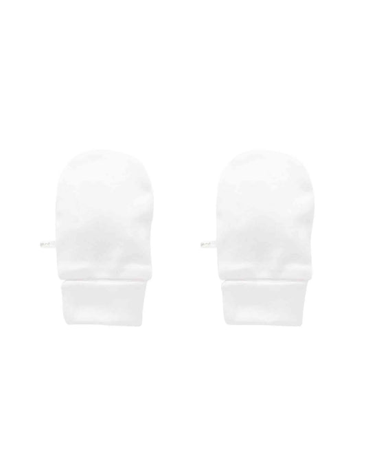 Essential Baby Mittens | White | Purebaby