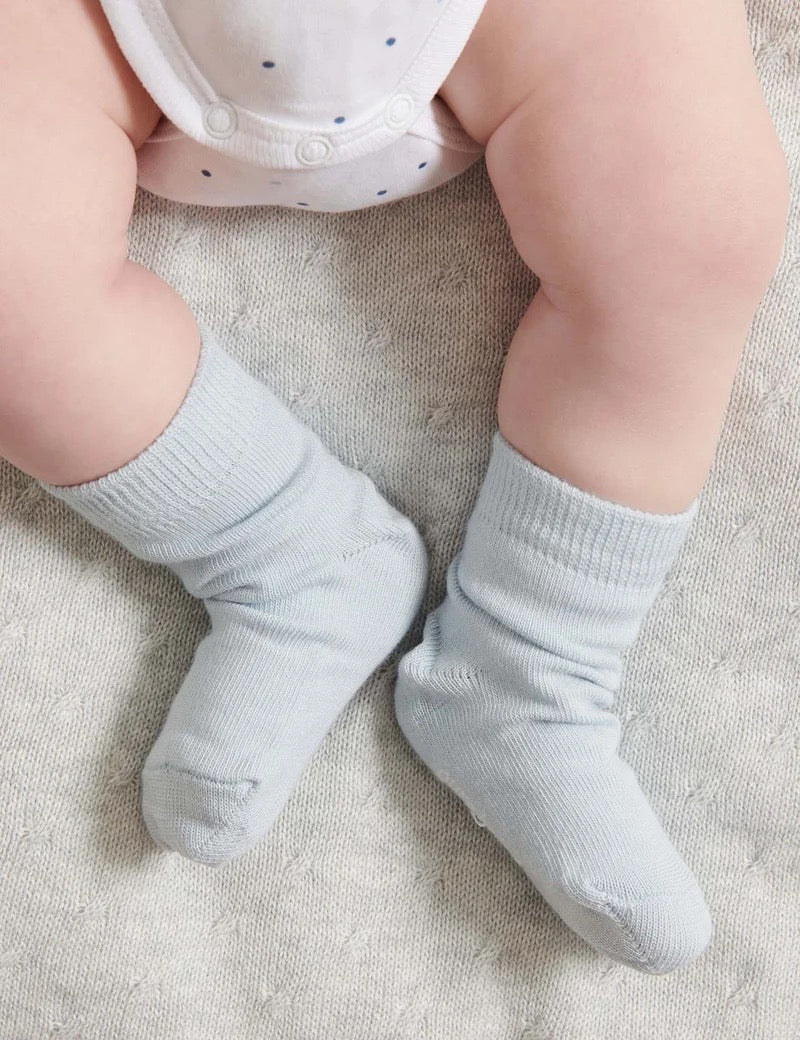 Socks (3-Pack) | Blue & White | Purebaby