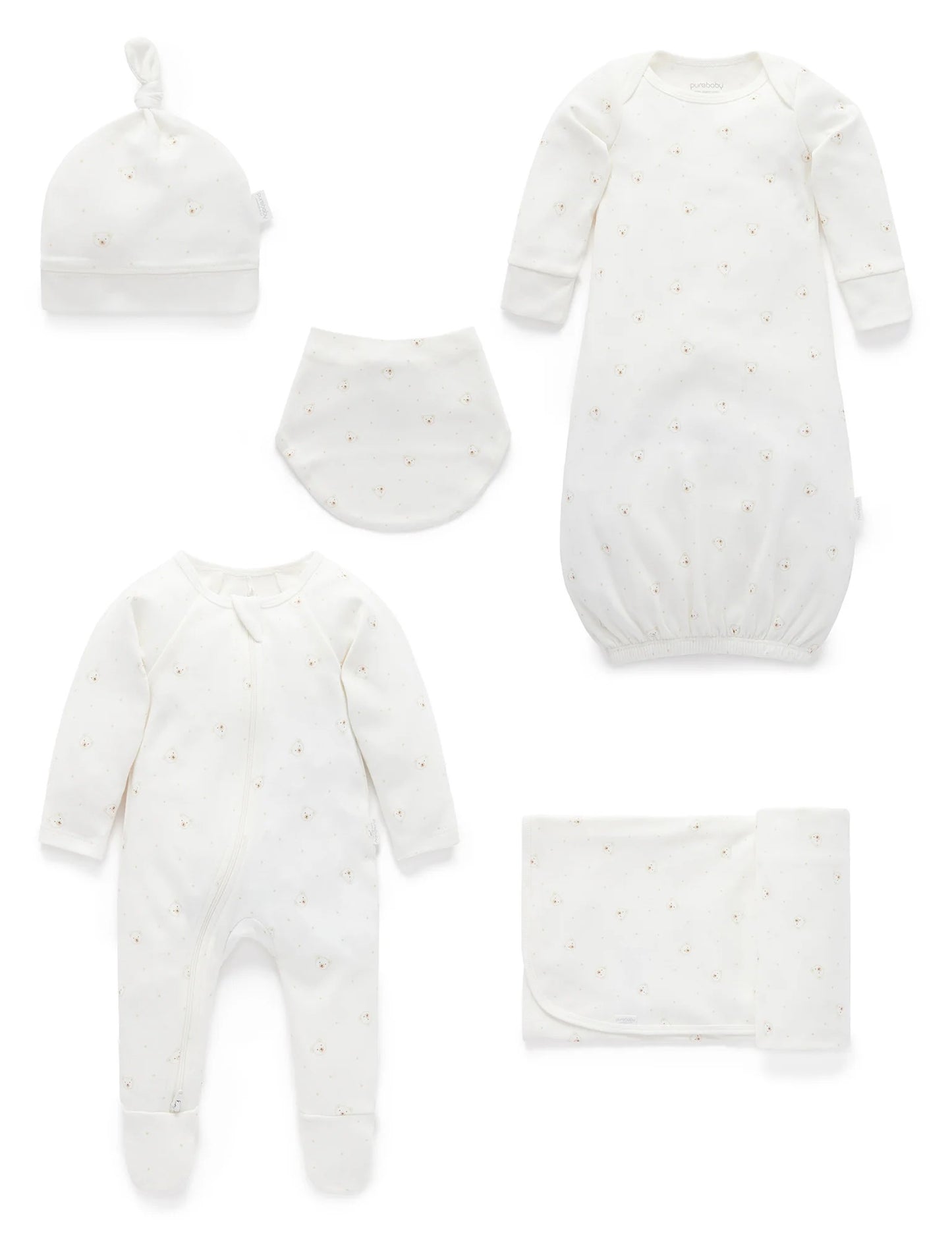 Vanilla Bear Welcome Baby Pack | Purebaby