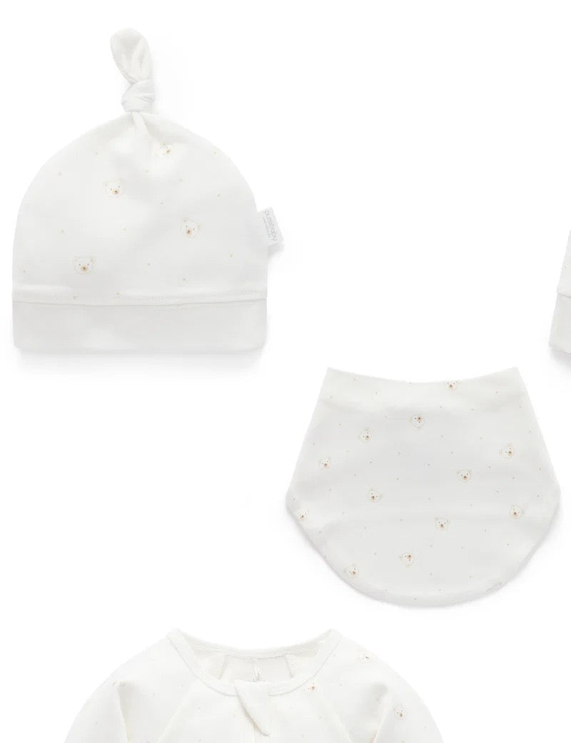 Vanilla Bear Welcome Baby Pack | Purebaby