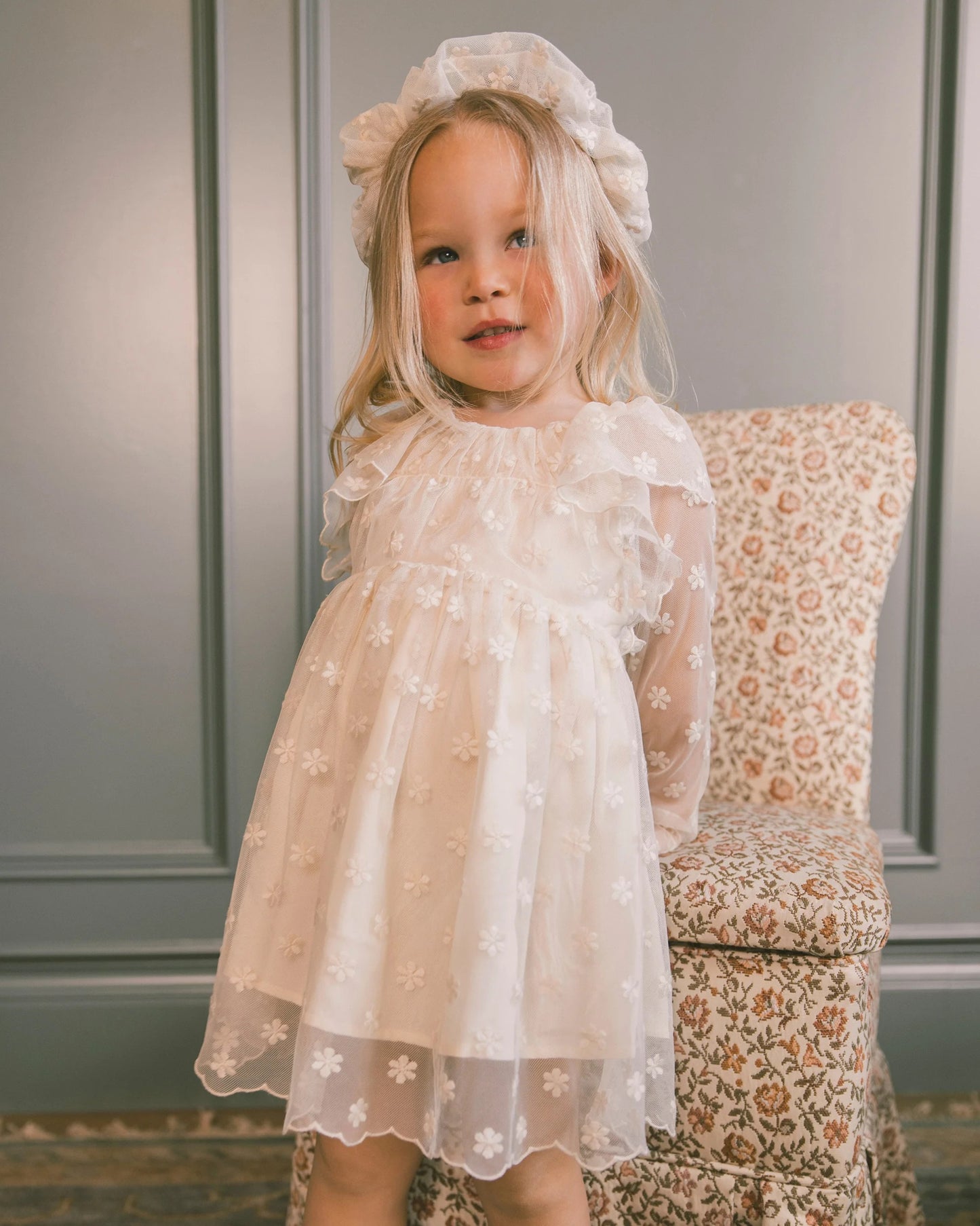 Celine Dress | Embroidered Daisy | Noralee
