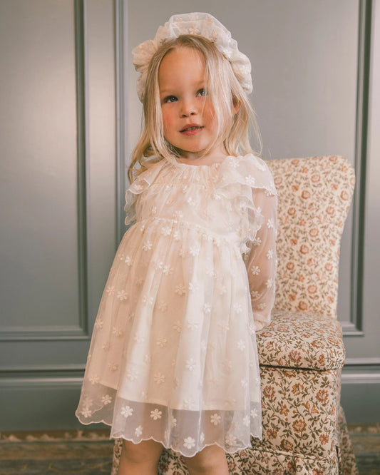 Celine Dress | Embroidered Daisy | Noralee