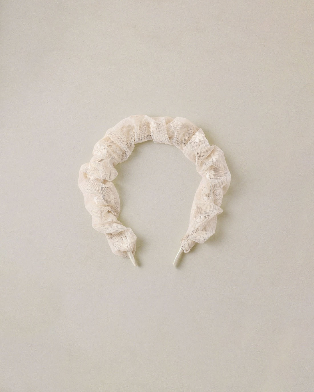 Gathered Headband | Embroidered Daisy | Noralee