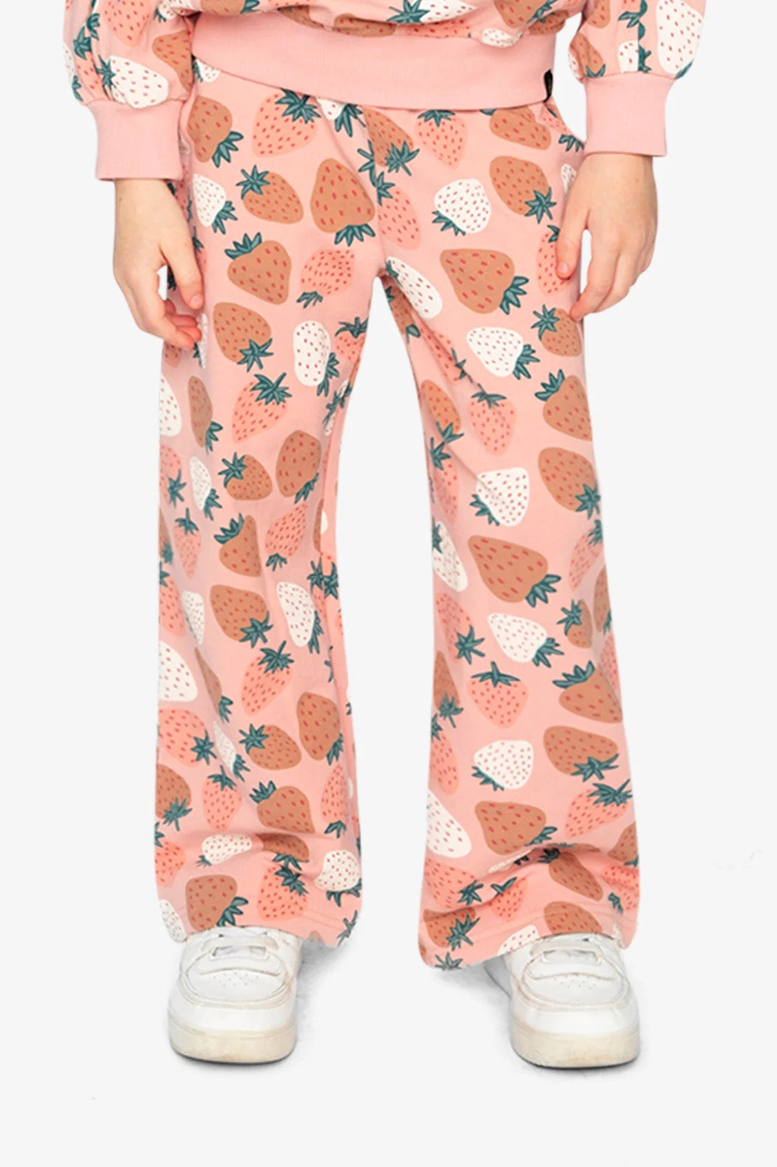 Wide Leg Sweatpants | Pink Strawberry | Deux Par Deux