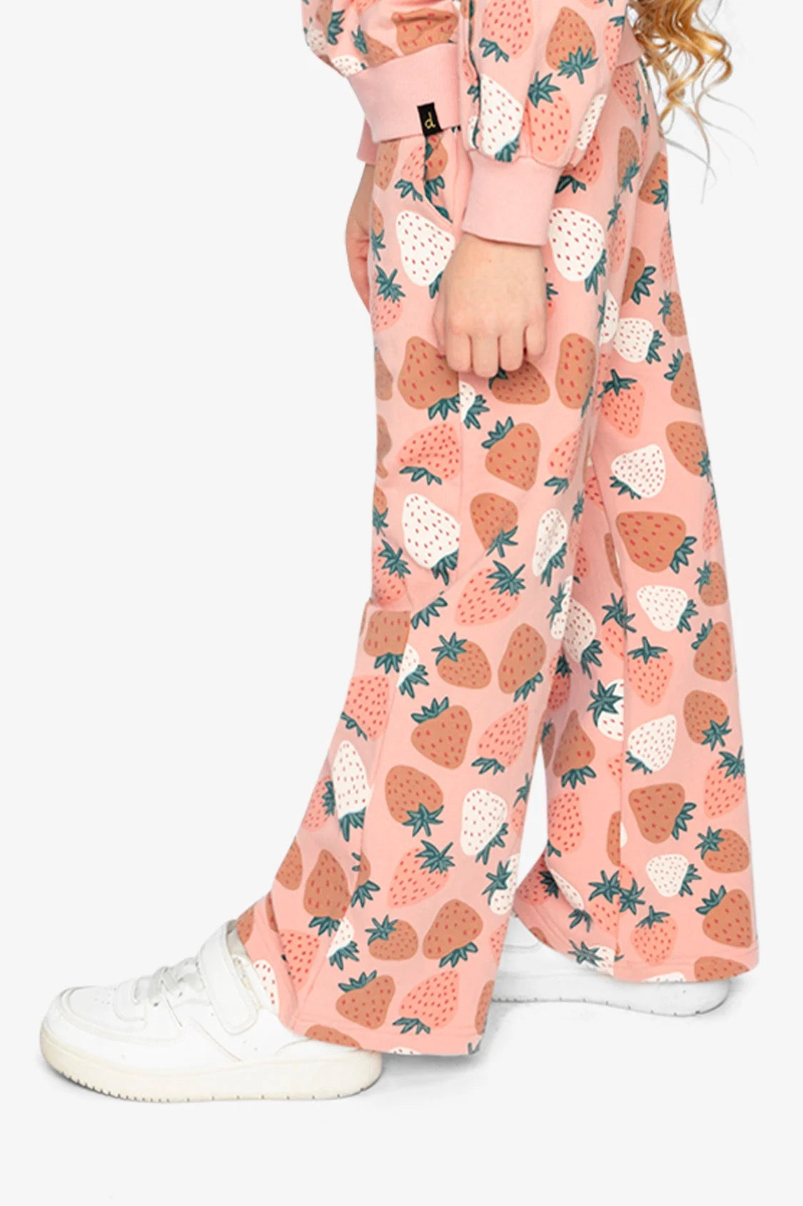 Wide Leg Sweatpants | Pink Strawberry | Deux Par Deux