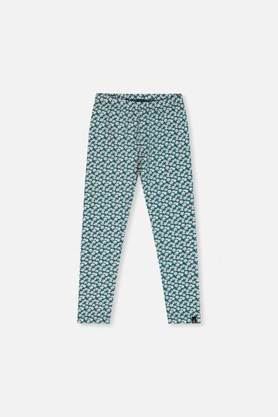 Organic Cotton Leggings | Green Daisy | Deux Par Deux