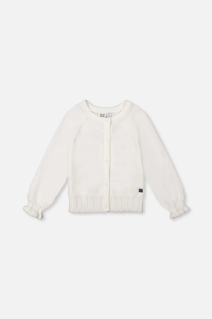 Knit Cardigan | Off-White | Deux Par Deux
