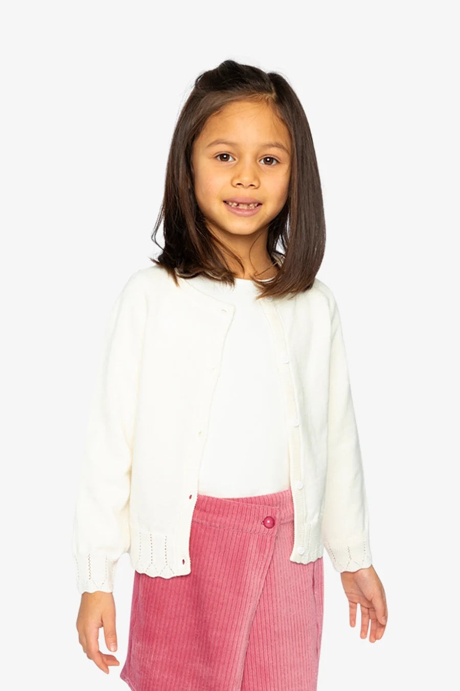 Knit Cardigan | Off-White | Deux Par Deux