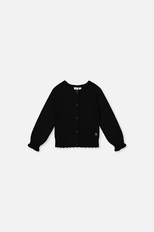 Baby Knit Cardigan | Black | Deux Par Deux