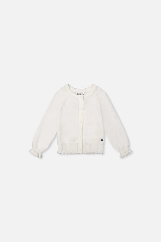 Baby Knit Cardigan | Off-White | Deux Par Deux