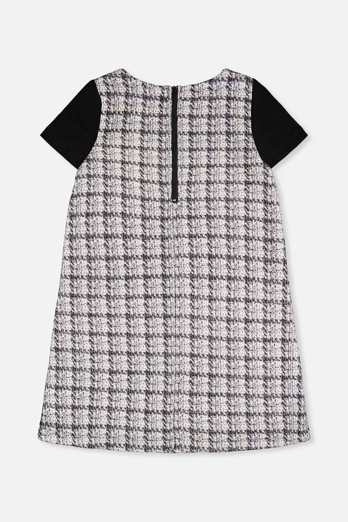 Sleeveless Knitwear A-Line Dress | Black And White | Deux Par Deux