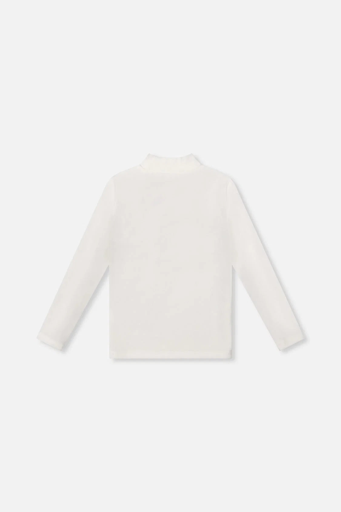 Brushed Rib Mock Neck Top | Off-White | Deux Par Deux