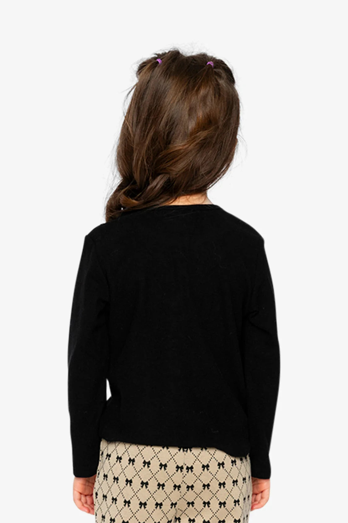 Brushed Rib Crew Neck Top | Black | Deux Par Deux