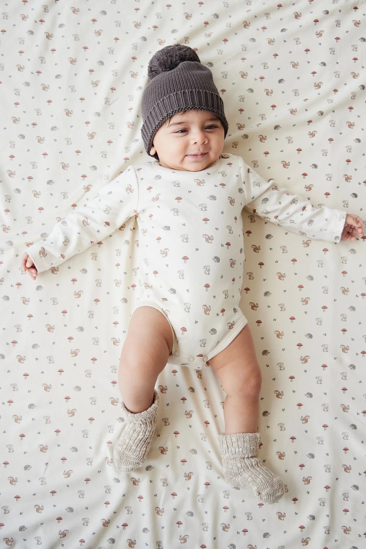 Organic Cotton Fernley Bodysuit | Woodland Friends | Jamie Kay