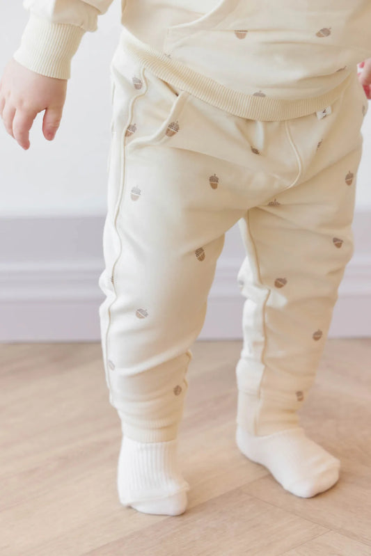 Organic Cotton Jalen Track Pant - Acorns Whitecap Gray | Jamie Kay