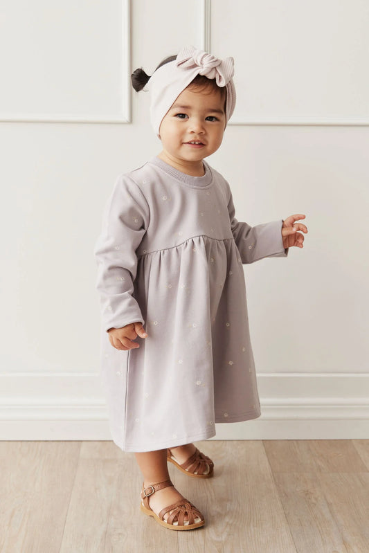 Organic Cotton Charlotte Dress | Annie Ditzy Violet Ice | Jamie Kay