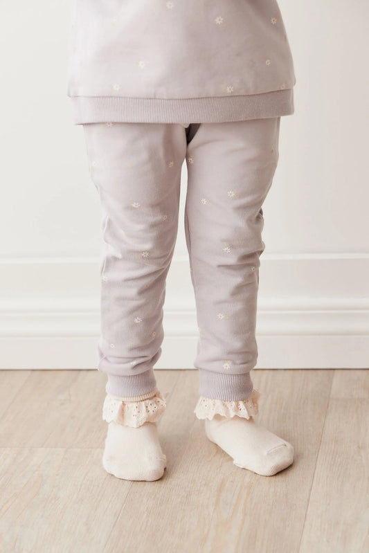 Organic Cotton Morgan Track Pant | Annie Ditzy Violet Ice | Jamie Kay