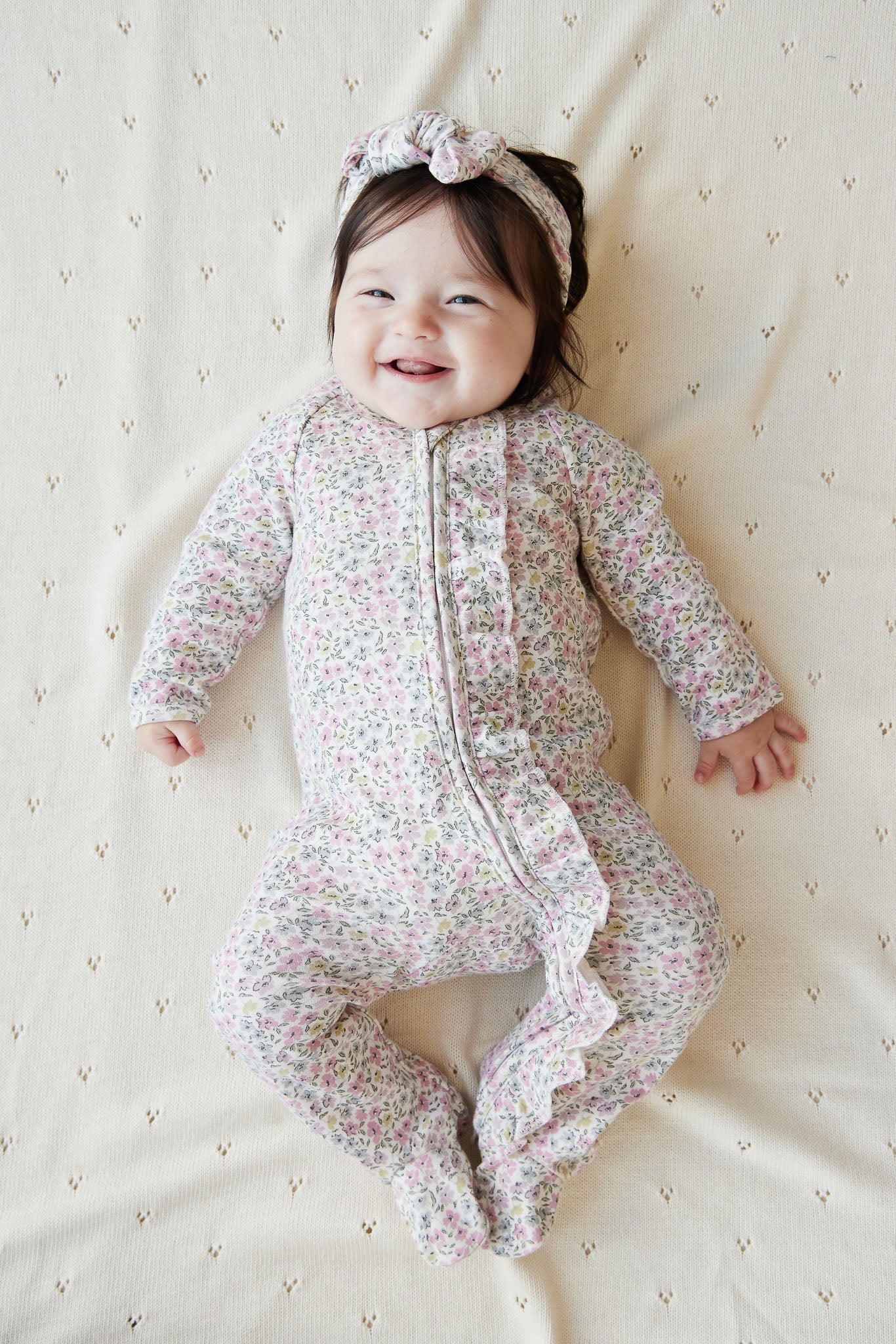 Organic Cotton Melanie Onepiece | Fifi Mini Slightly Pink | Jamie Kay