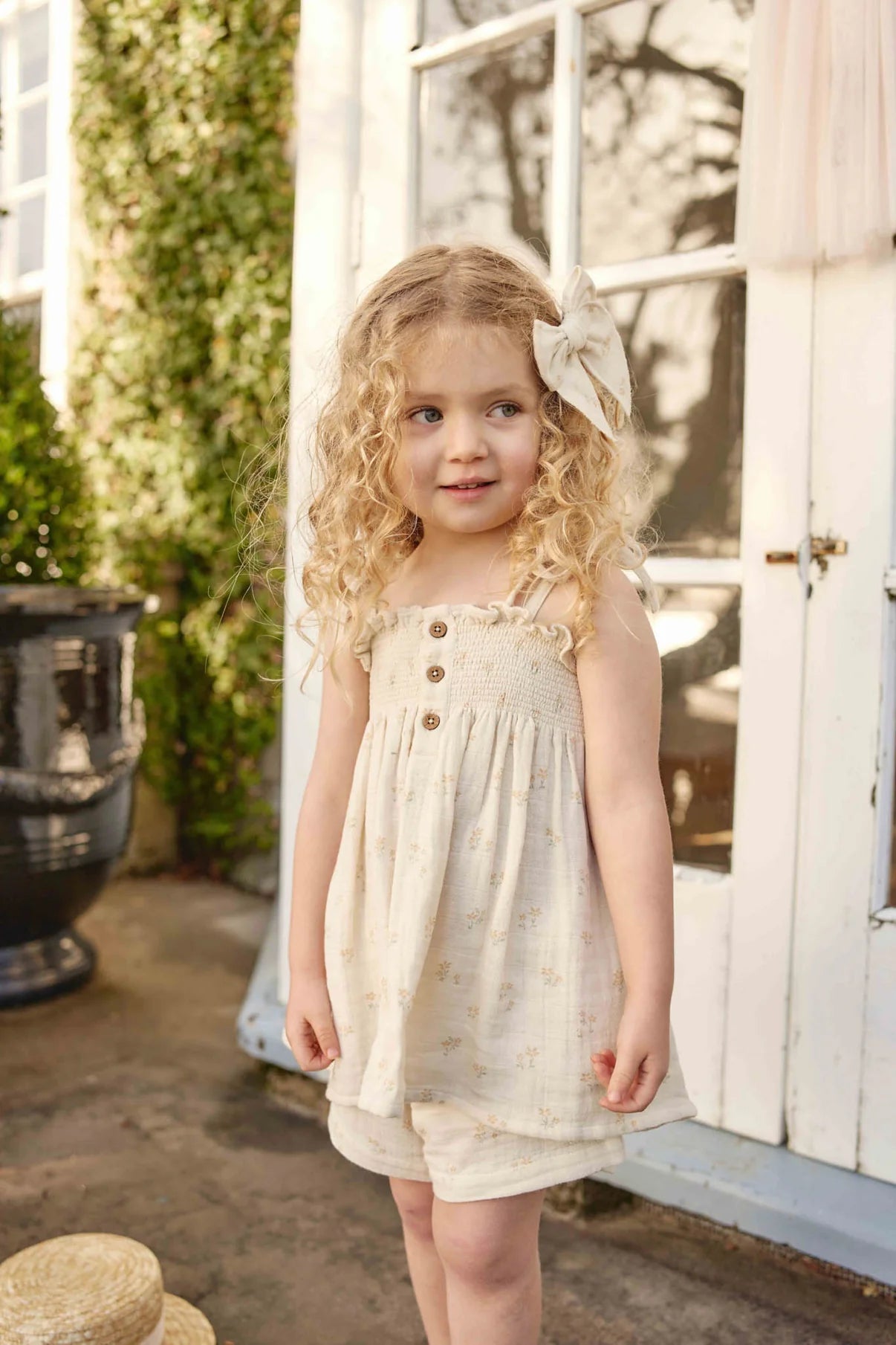 Organic Cotton Muslin Ellie Top - Pauline Chamomile | Jamie Kay