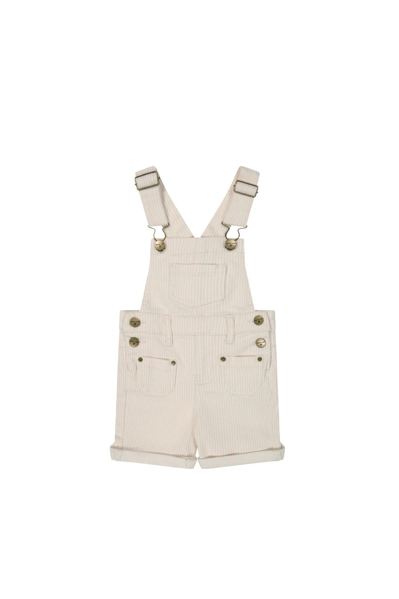 Chase Short Overall | Jamie Kay | Powder Pink/Egret