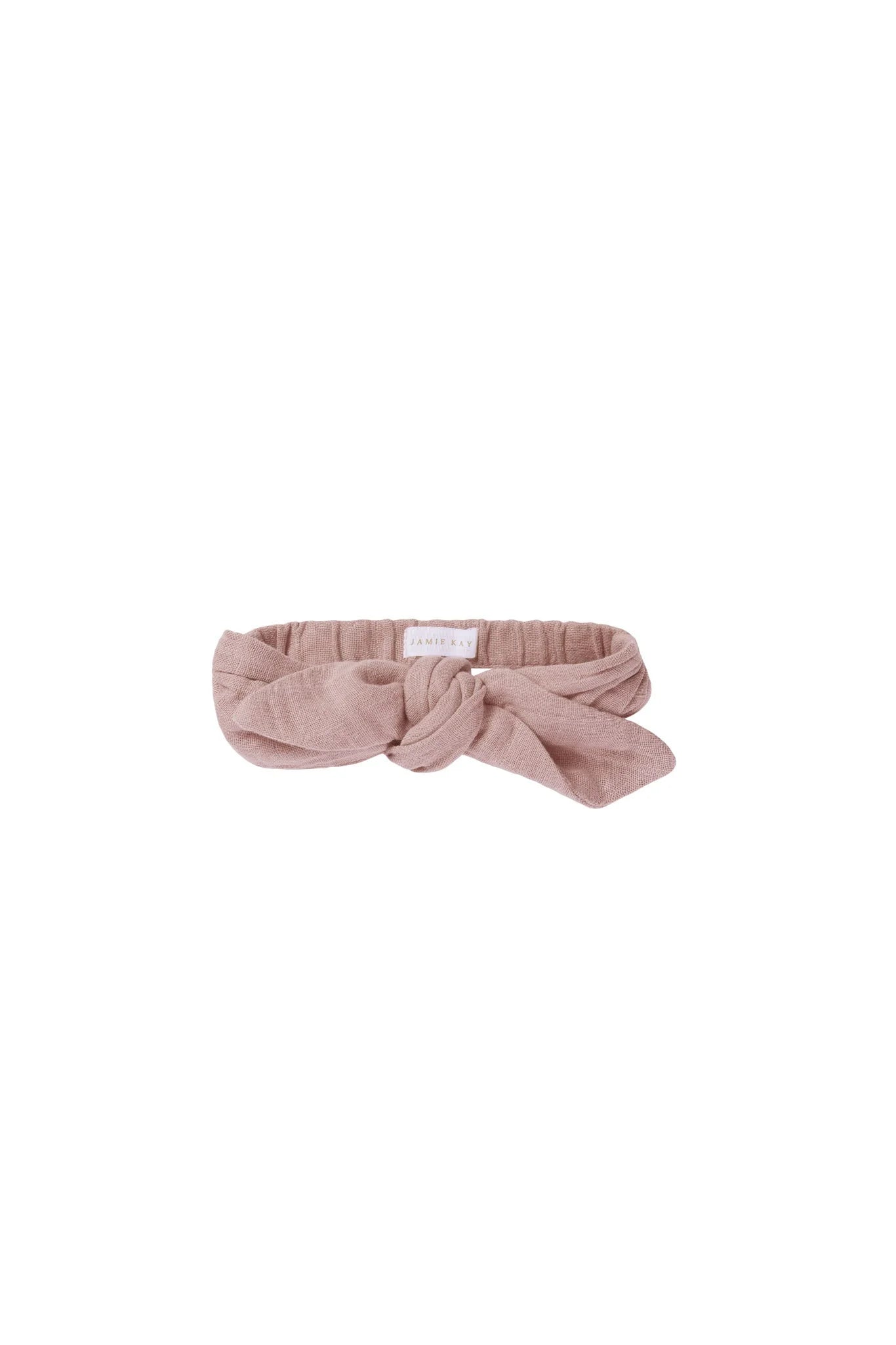 Organic Cotton Muslin Headband | Jamie Kay | Powder Pink