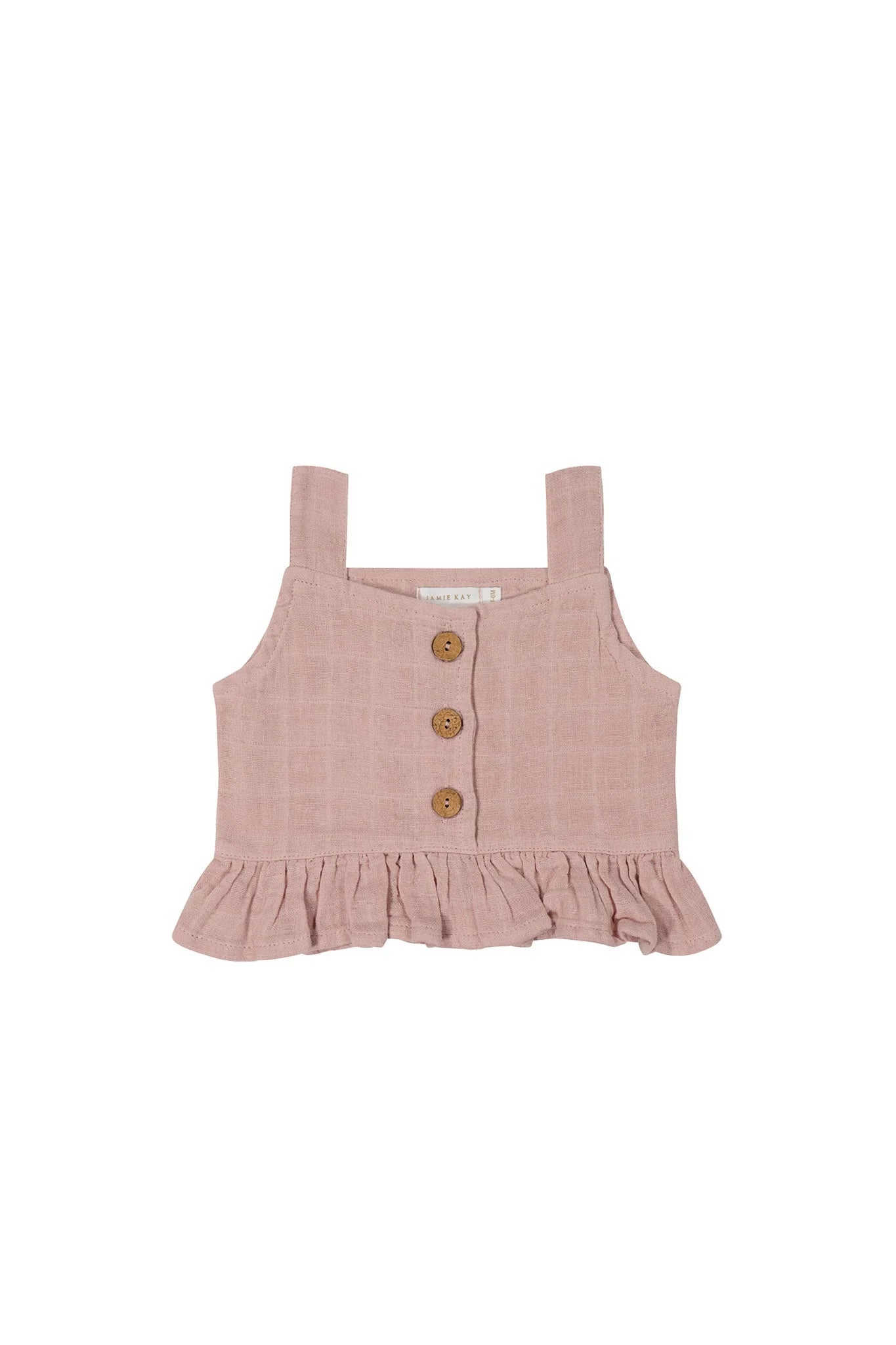 Organic Cotton Muslin Indie Top | Jamie Kay | Powder Pink