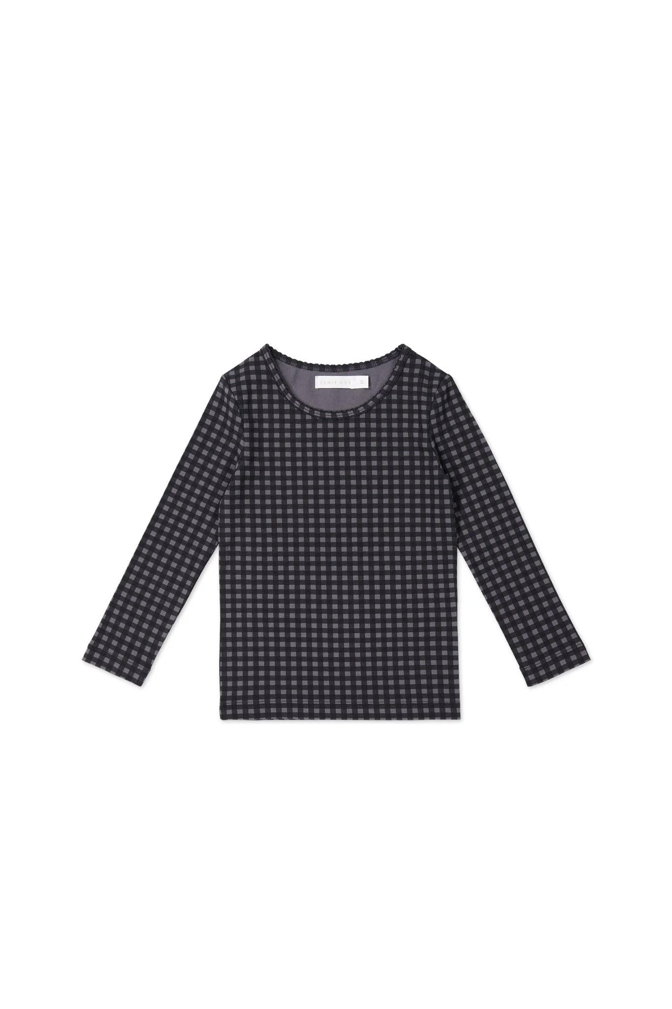 Organic Cotton Long Sleeve Top | Gingham Night | Jamie Kay