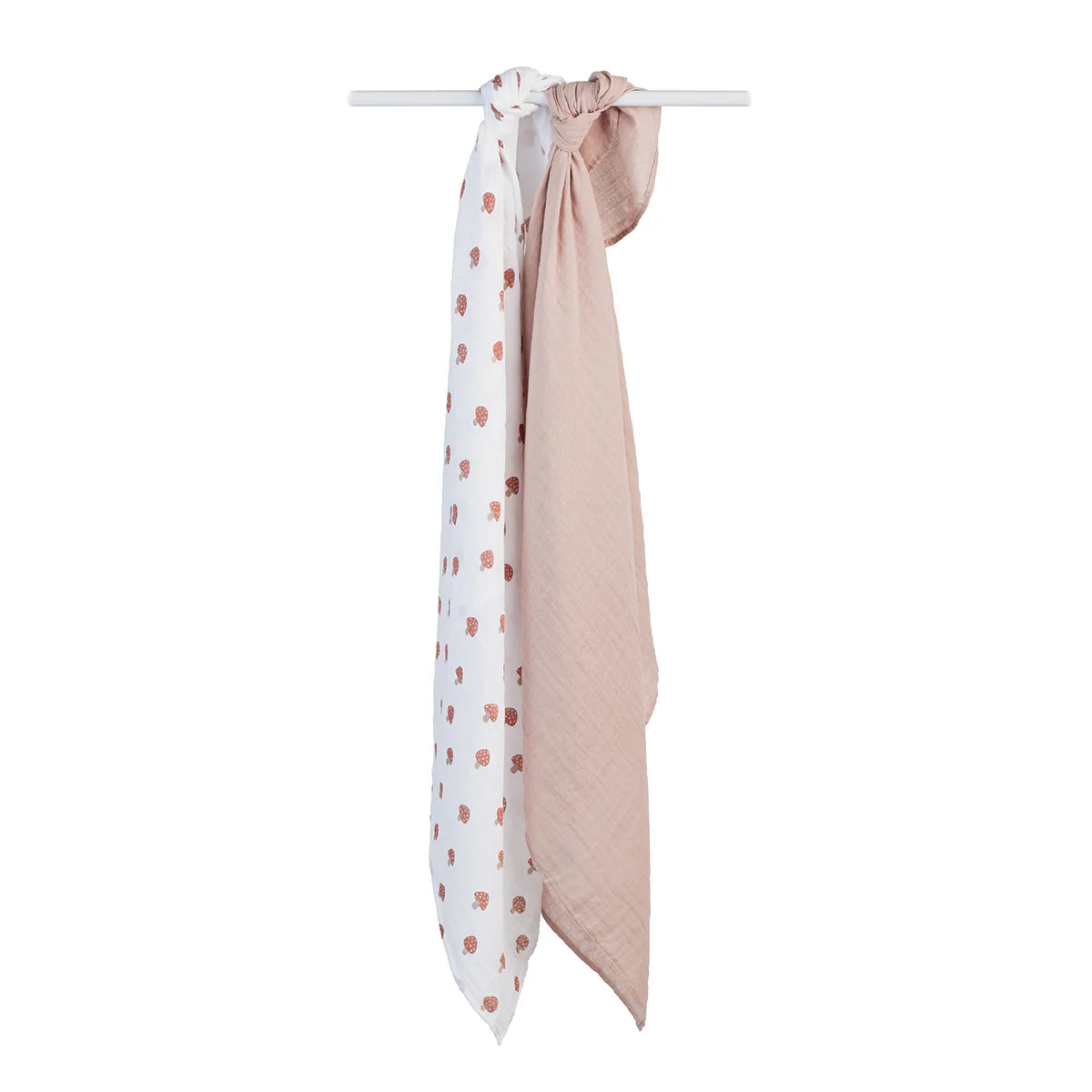 Cotton Swaddle 2 Pack | Mushroom & Sand | Lulujo