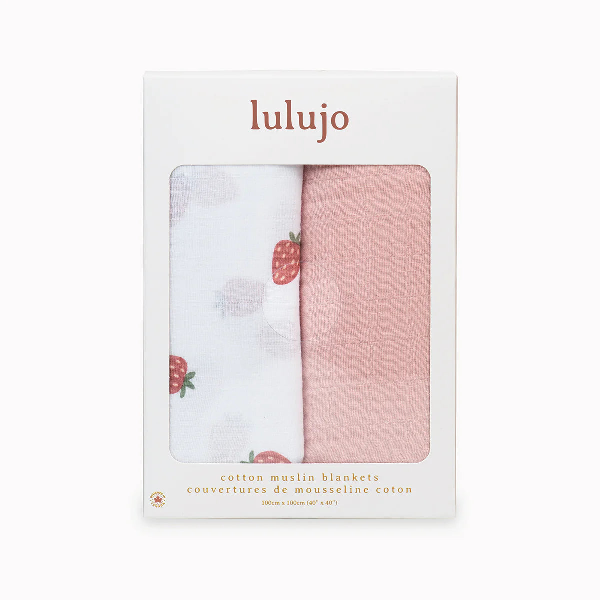 Cotton Swaddle 2 Pack | Strawberry & Ballet Slipper | Lulujo