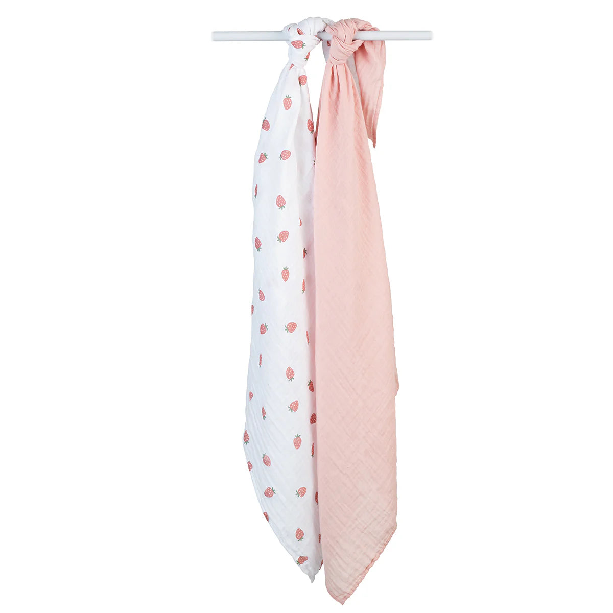 Cotton Swaddle 2 Pack | Strawberry & Ballet Slipper | Lulujo