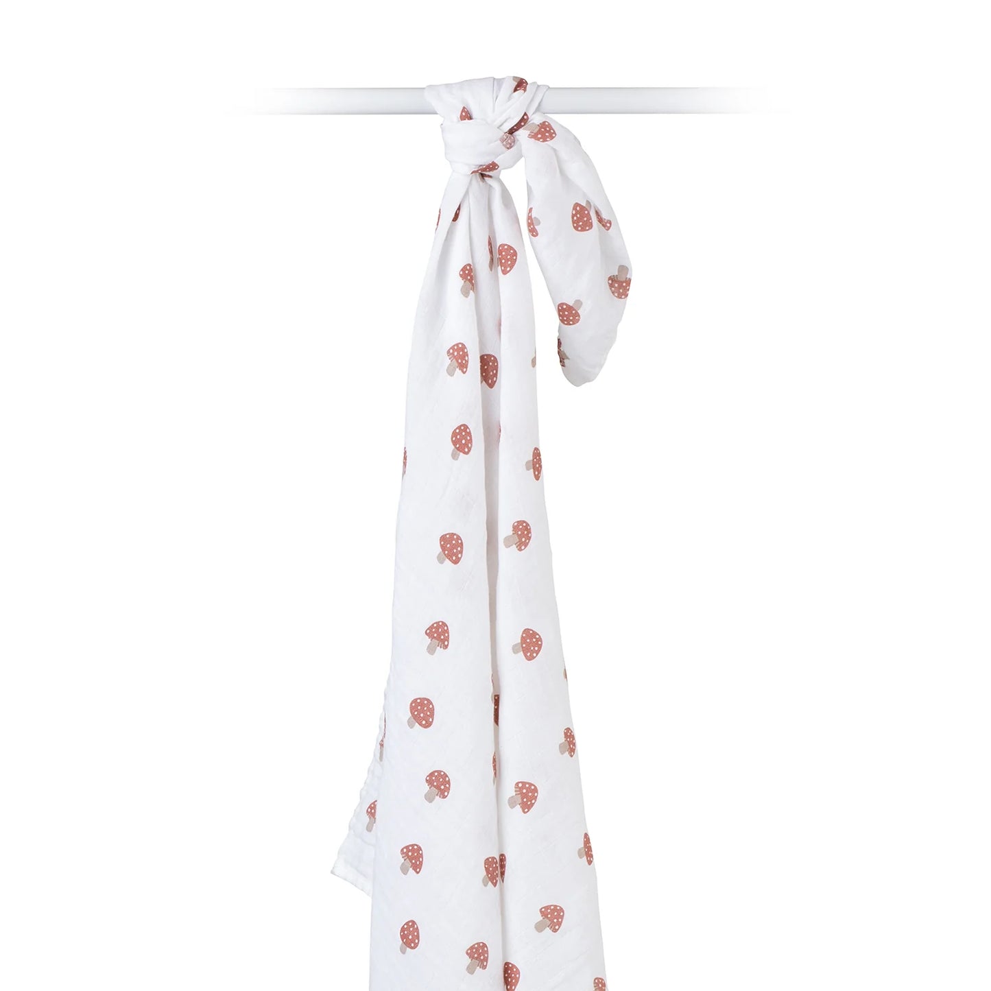 Cotton Muslin Swaddle | Mushroom | Lulujo