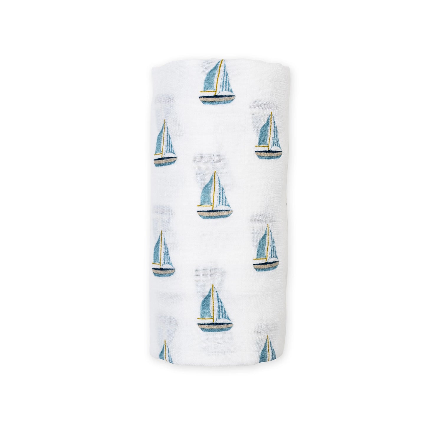 Cotton Muslin Swaddle | Sailboat | Lulujo