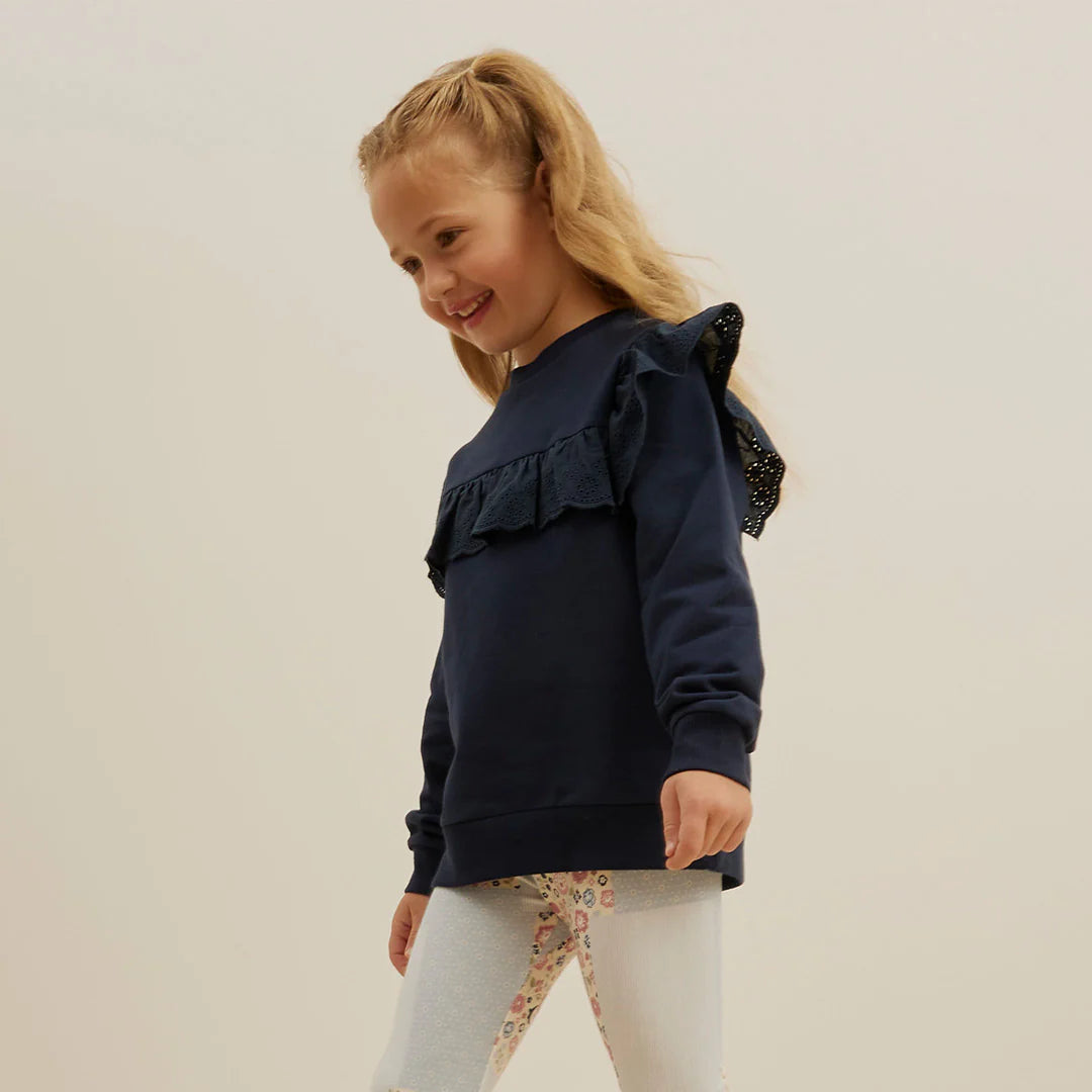 Sweatshirt | Blue Eyelet Detail | Miles the Label