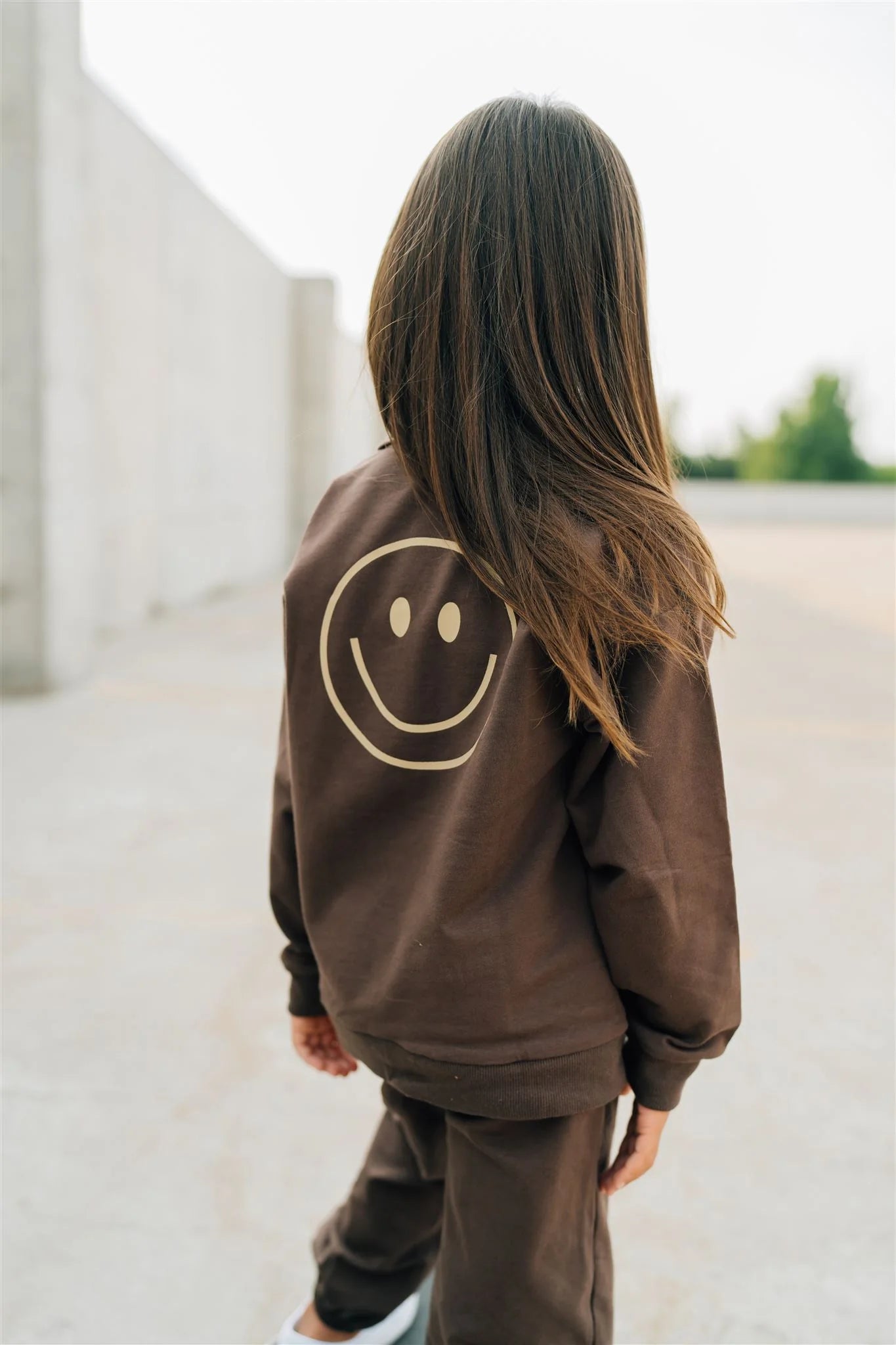 Smiley Face Quarter Zip French Terry Set | Mebie Baby