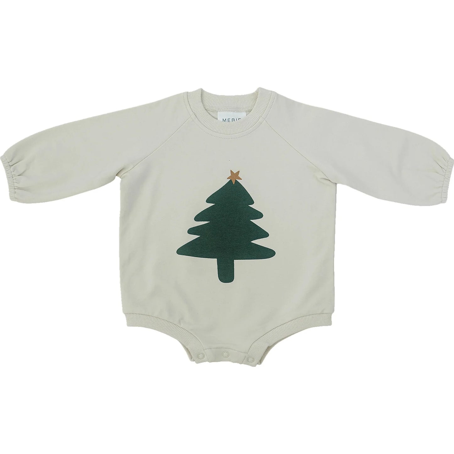 Christmas Tree French Terry Bubble Romper | Mebie Baby